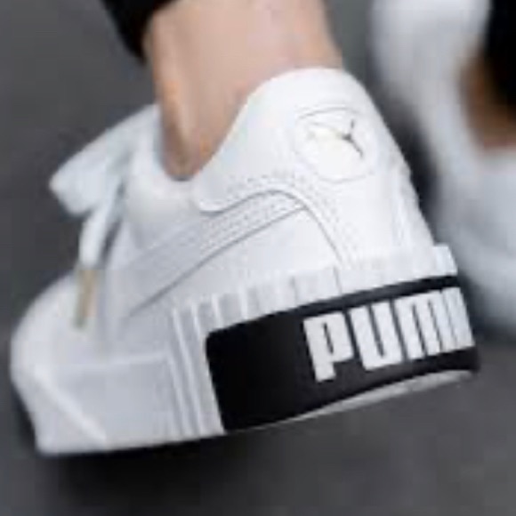Puma Cali White Black Platform Sneakers Size 7 - Picture 15 of 15